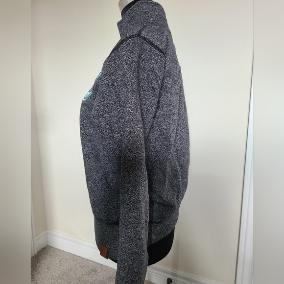 MUSKOKA Bear Wear 3/4 Zip Long Sleeve Gray Sweatshirt Size XS - Picture 3 of 8